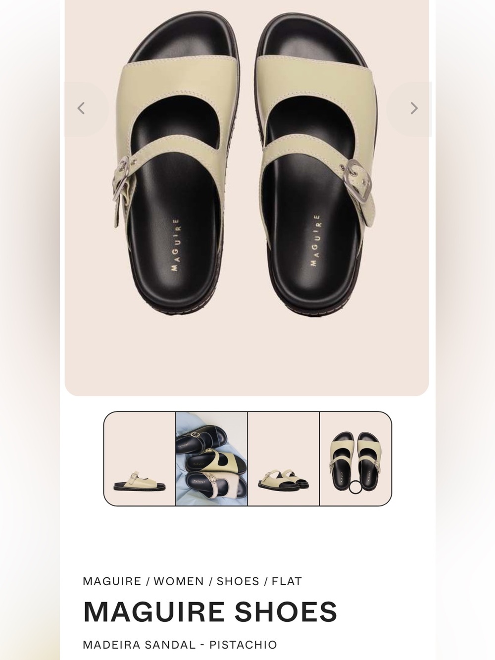 Maguire - Madeira Sandal in Pistachio